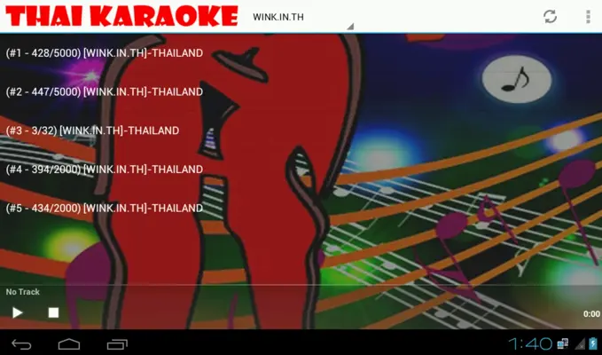 Thai Karaoke android App screenshot 1